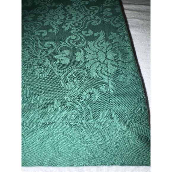 Set of 6 Pier 1 Imports Green Cotton Blend Placemats 13x19" Damask - Picture 3 of 5